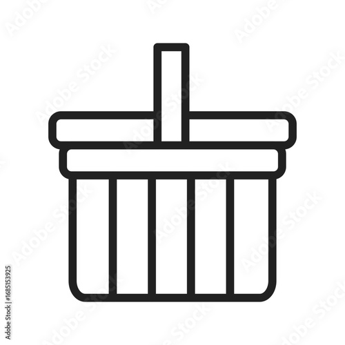 Autumn Picnic Basket icon vector image. Suitable for mobile apps, web apps and print media.