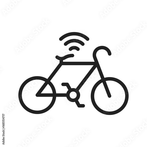 Smart Bicycle icon vector image. Suitable for mobile apps, web apps and print media.