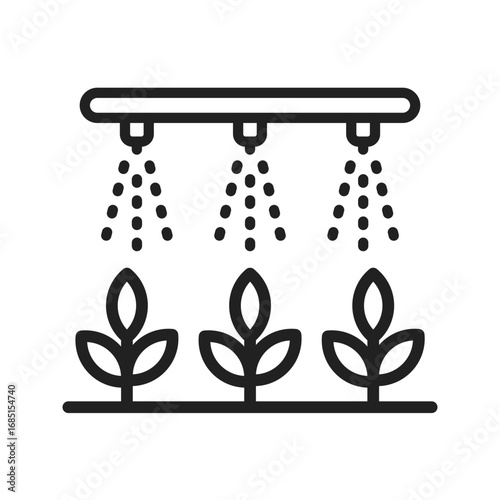 Smart Irrigation icon vector image. Suitable for mobile apps, web apps and print media.