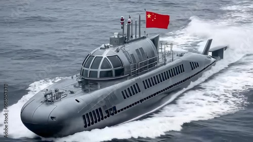 Chinese Submarine Sailing Bravely