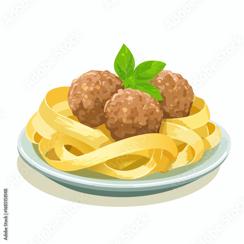 Pasta mit Fleischbällchen