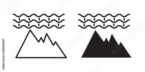 Northern Lights icon . Vector illustration with stroke and fill on a white background.