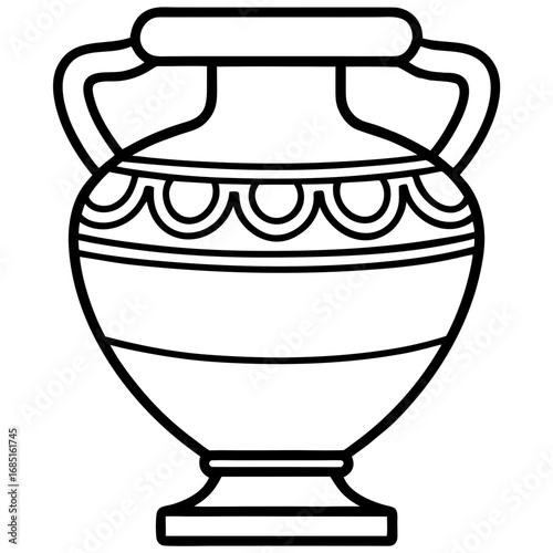 Clean Linear Pottery Vector