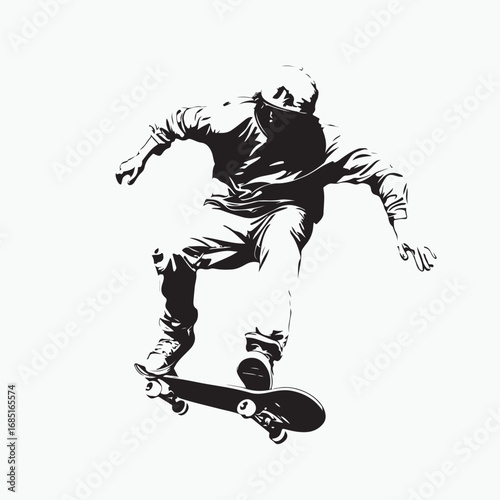 vector illustration of a skater on a skateboard