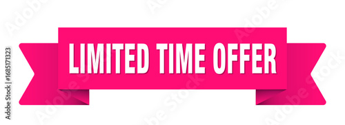 limited time offer ribbon isolated on transparent background. limited time offer ribbon