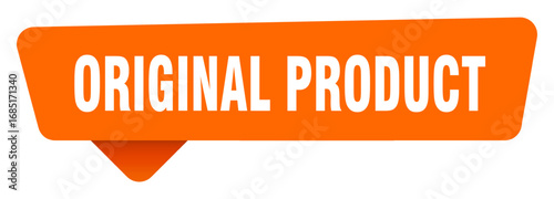 original product sticker. original product orange sign isolated on transpatent background