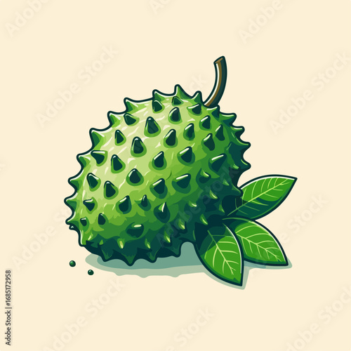 Illustration of soursop fruit