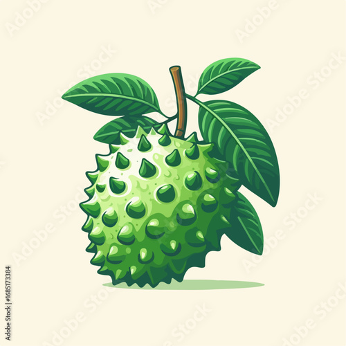Illustration of soursop fruit