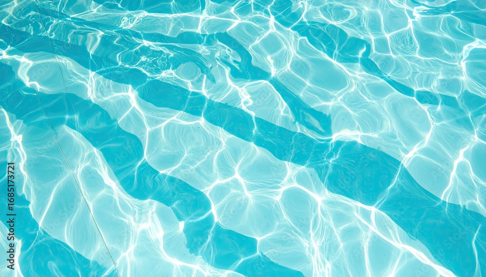 Obraz premium Bright Cyan Water Texture with Sunlight Reflections