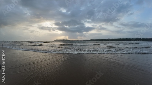 Wallpaper Mural Serene Seascape with Dramatic Cloud Formation over Water Torontodigital.ca