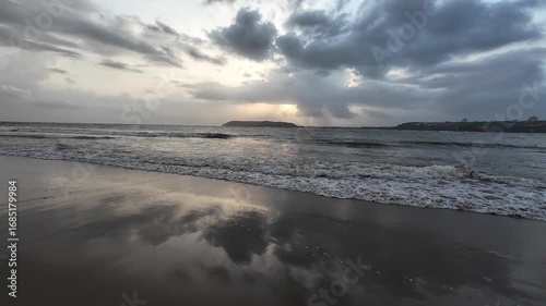 Wallpaper Mural Serene Seascape with Dramatic Cloud Formation over Water Torontodigital.ca