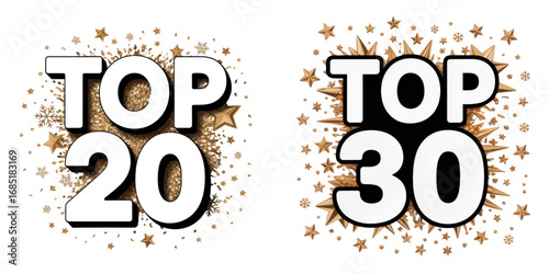 Celebrate top achievements with stunning gold star burst designs for awards and accolades