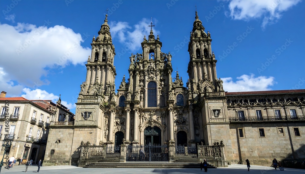 Obraz premium A grand cathedral facade