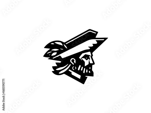Bold adventurer with feathered hat, confident profile, ready for exploration and discovery.
