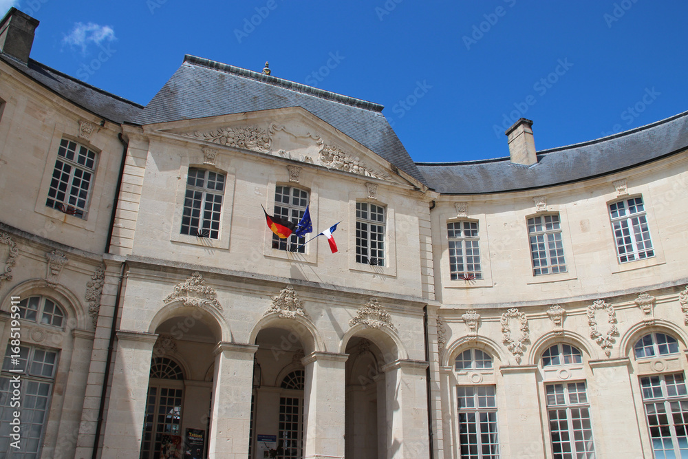 Fototapeta premium old stone hall (episcopal palace) in verdun in lorraine in france 
