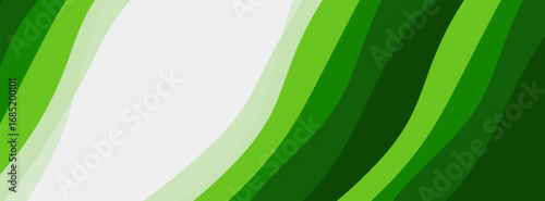 Abstract White and Green wave wide background banner. suit for bussines
