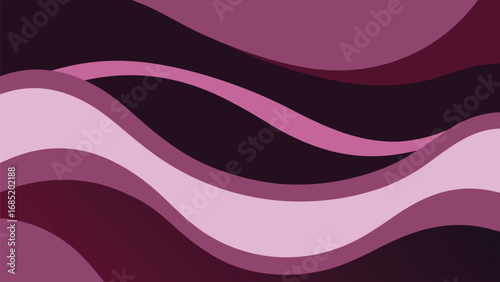 Abstract flowing waves in shades of purple and pink background pattern
