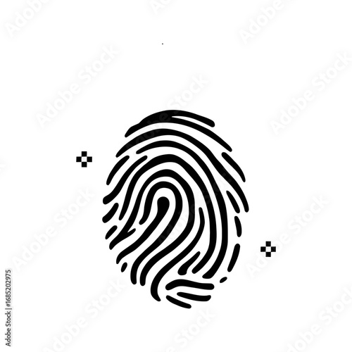 Unique fingerprint scan identifies individual identity, secure access control authentication concept
