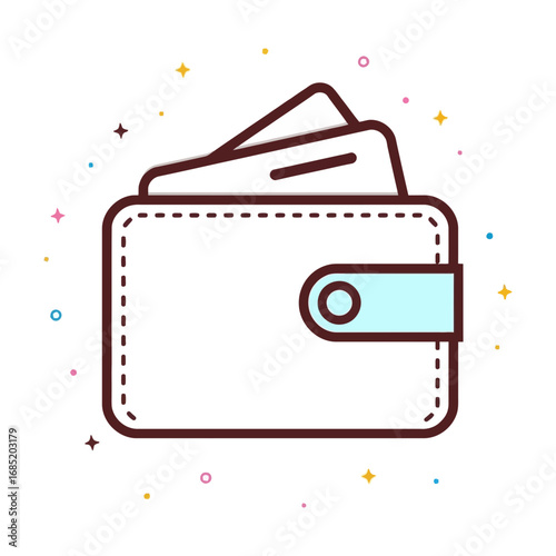 Wallet icon design for finance, payment, and money concepts, use for app development and presentations