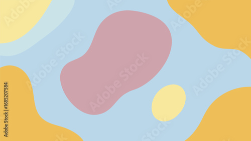 Abstract Organic Shapes Pattern in Pastel Colors vector illustration
