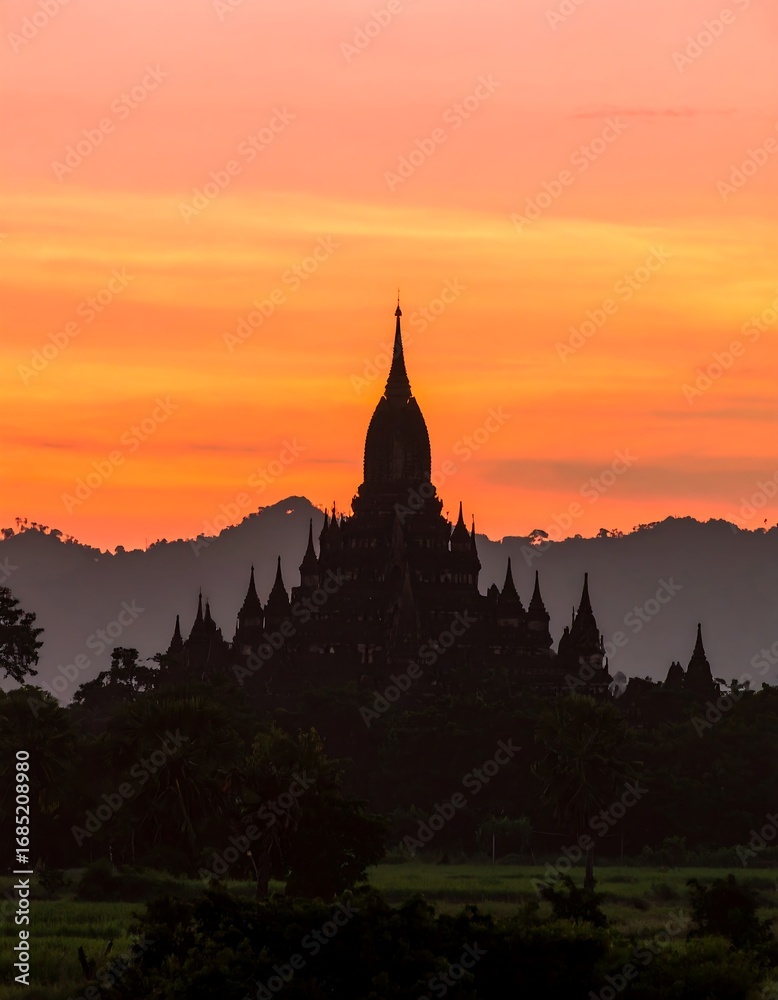 Fototapeta premium Ancient temple at sunrise