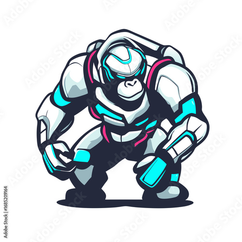 Cyborg Mascot Logo
