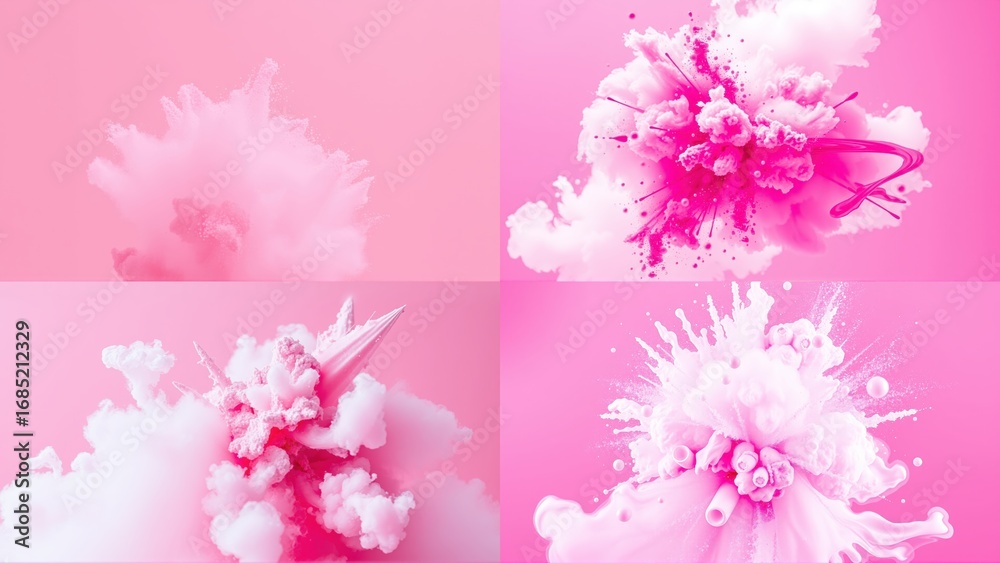 Naklejka premium Pink Powder Explosion