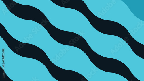 Abstract wavy stripes in teal and dark blue forming a diagonal pattern Keywords: abstract, background, pattern, wave, stripe, diagonal, blue, teal, dark blue, design, graphic, modern, geometric