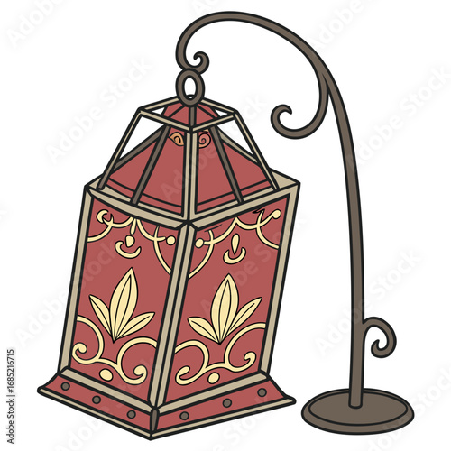 vintage lantern isolated on white