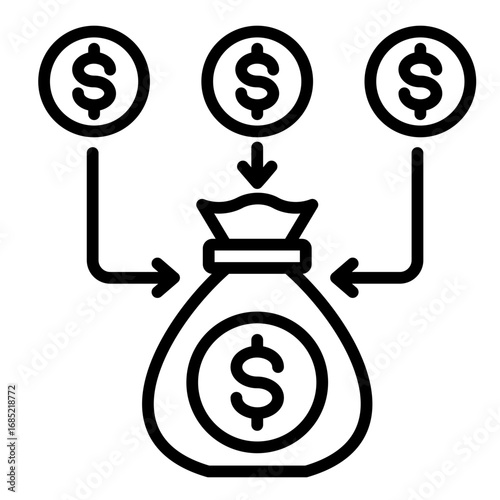 Debt  Icon Set Multiple Style Collection