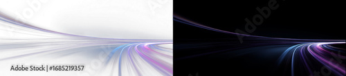 Dynamic luminous streaks with vector glow effect.