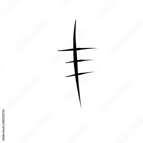 Hand drawn scar 
