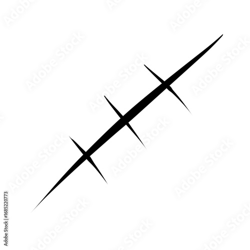 Hand drawn scar 