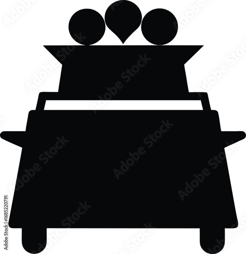 Vector illustration of a car with people
