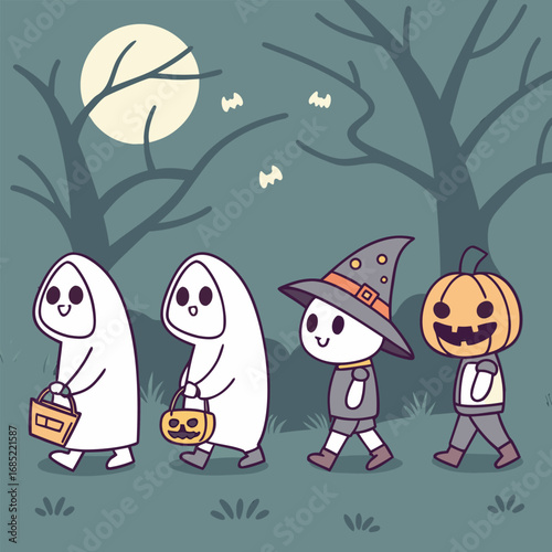 Spooky boo crew halloween design for festive celebrations
