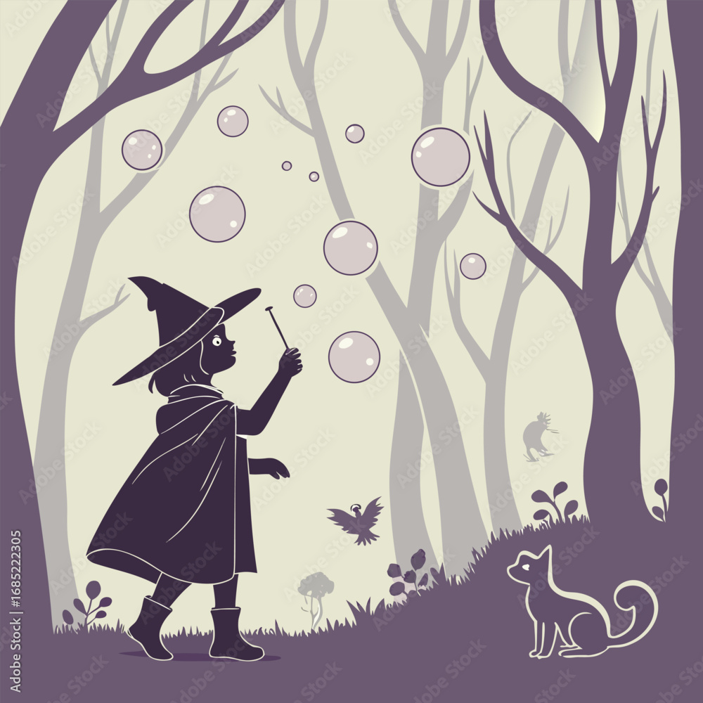 Obraz premium Enchanting bewitched design with mystical elements