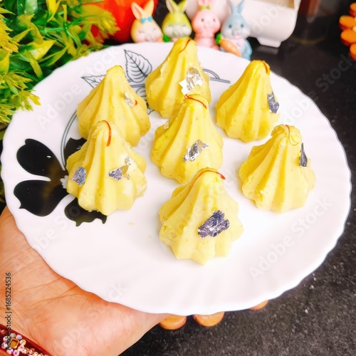 Traditional Indian Modak Sweet for Ganesh Chaturthi Festival