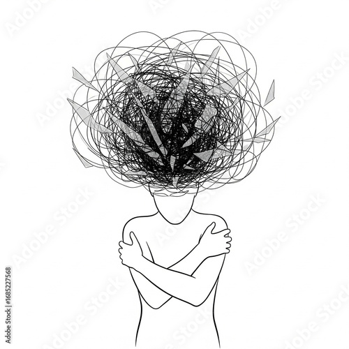 Mental Health and Sadness Concept