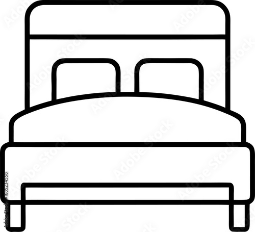 vector illustration of a bed