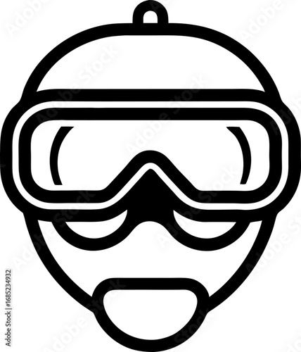 Scuba Diving Mask icon outline icon