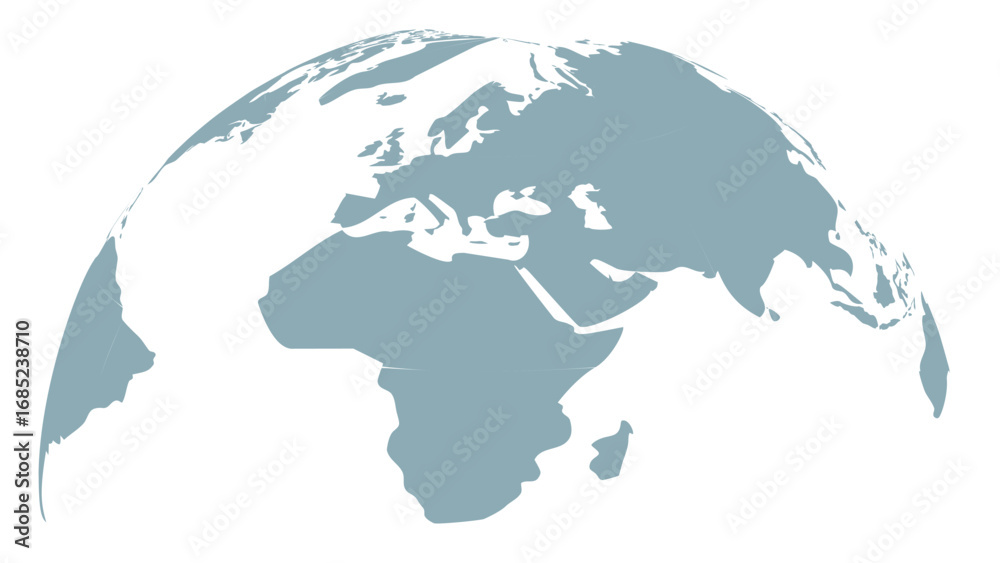 Naklejka premium Earth Globe Vector – Asia Africa Europe Map Illustration