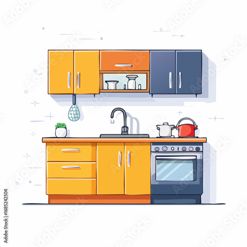 Modern Pixel Art Kitchen Design