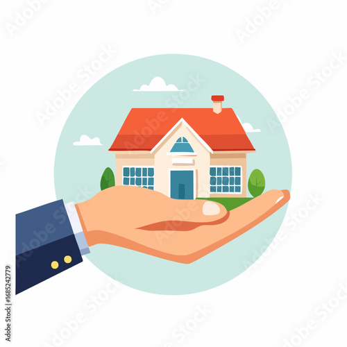 Hand Holding House Icon