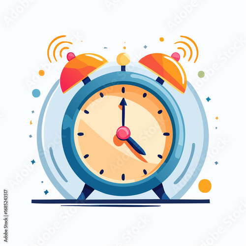 Colorful Alarm Clock Illustration