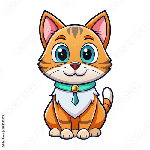 Vector illustration of a charming cat silhouette in a cute pose. radiates warmth and affection.cat icon