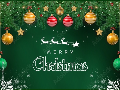 christmas background with christmas tree