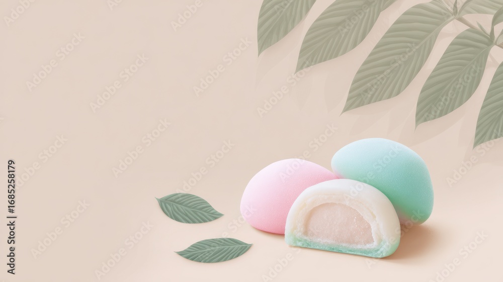 Fototapeta premium Delightful dessert tasting kitchen food photography minimalist style close-up aesthetic treats