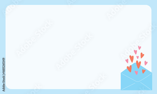 Red heart Hot Air Balloon. Wedding Party Simple Decoration Icon.  Romantic Lovely Symbol Silhouette Isolated on Blue Background. Birthday Party Decoration. Bridal Greeting Card Invitation Part