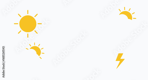 Sunshine, Moon, and Lightning A Simple Weather Icon Set