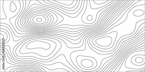 Abstract white contour wave lines topographic background, lines map seamless pattern, modern wallpaper texture and realistic design used for banner and posters, mountain relief geographic pattern.